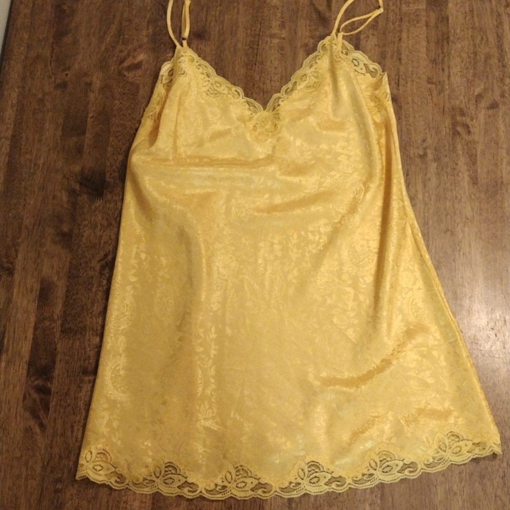 Victoria's Secret Yellow Lace Chemise